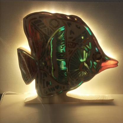 Lampe d'ambiance poisson exotique